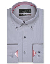Plain Grey Classic Fit Shirt FS1409-2RF-14.5