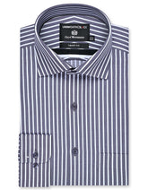 Stripe Grey Tailored Smart Fit Shirt FS2884-1SF-14.5