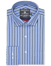 Stripe Blue Tailored Smart Fit Shirt FS2876SF-14.5