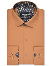 Plain Khaki Tailored Smart Fit Shirt FS1633-2SF-14.5