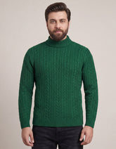 D Green Plain Pull Over SFA2415-2-S