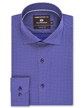 Printed D Blue Classic Fit Shirt FS868RF-14.5