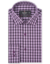 Check White/Purple Tailored Smart Fit Shirt FS1047SF-14.5