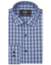 Check Sky/Brown Classic Fit Shirt FS1048RF-14.5