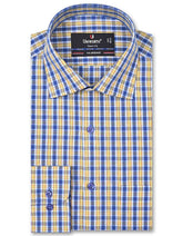 Check Blue/Yellow Tailored Smart Fit Shirt FS1052SF-14.5