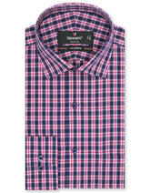 Check Navy Classic Fit Shirt FS1054-1RF-14.5