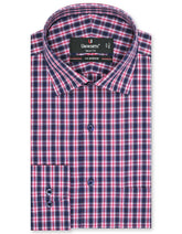 Check Navy Tailored Smart Fit Shirt FS1054-1SF-14.5