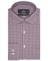 Check Maroon Classic Fit Shirt FS1062RF-14.5