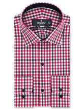 Check Maroon Tailored Smart Fit Shirt FS1087SF-14.5