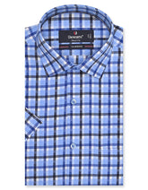 Check Blue Tailored Smart Fit Shirt FS1089SH-14.5