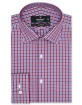Check Maroon Tailored Smart Fit Shirt FS1097SF-14.5