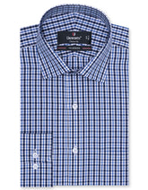 Check Navy Classic Fit Shirt FS1098-1RF-14.5