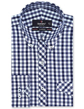 Check Navy Classic Fit Shirt FS1110-1RF-14.5