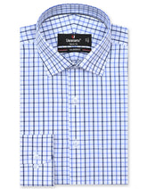 Check Navy Tailored Smart Fit Shirt FS1121SF-14.5