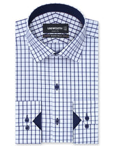 Check Navy Smart Fit Shirt FS1124SF-14.5