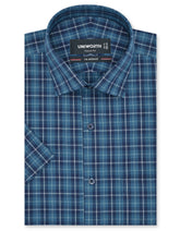 Check Turquoise Classic Fit Shirt FS1135RH-14.5