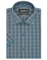 Check Teal Smart Fit Shirt FS1141SH-14.5