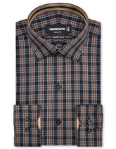 Check Brown Classic Fit Shirt FS1157RF-14.5