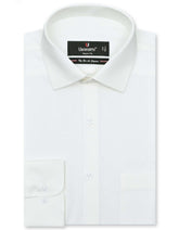 Plain Off White Tailored Smart Fit Shirt FS1315-7SF-14.5