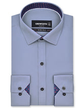 Plain L Grey Tailored Smart Fit Shirt FS1636SF-14.5
