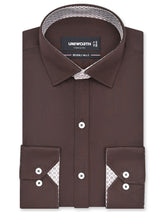Plain Chocolate Classic Fit Shirt FS1652-1RF-14.5