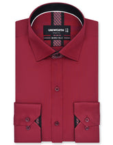 Plain Maroon Classic Fit Shirt FS1655-3RF-14.5