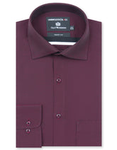 Plain Maroon Tailored Smart Fit Shirt FS2337-1SF-14.5
