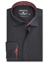 Black Plain Classic Fit Linen Shirt