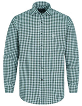 Check White/Green Classic Fit Shirt FS2709-1RF-14.5