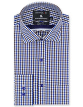 Check White/Royal Blue Tailored Smart Fit Shirt FS2724-1SF-14.5