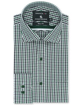 Check White/Green Classic Fit Shirt FS2725-1RF-14.5