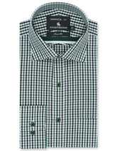 Check White/Green Tailored Smart Fit Shirt FS2725-1SF-14.5