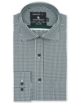 Check White/L Green Tailored Smart Fit Shirt FS2727-1SF-14.5
