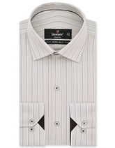 Stripe Beige Classic Fit Shirt FS2738-2RF-14.5
