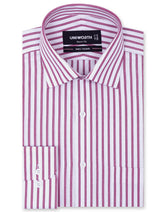 Stripe Maroon Tailored Smart Fit Shirt FS2747-2SF-14.5