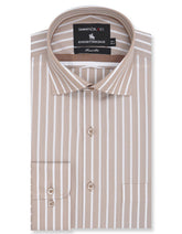 Stripe Beige Tailored Smart Fit Shirt FS2768-1SF-14.5