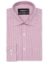 Stripe Maroon Tailored Smart Fit Shirt FS2780-3SF-14.5