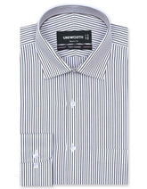 Stripe Brown Tailored Smart Fit Shirt FS2781-2SF-14.5