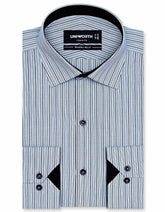 Stripe Charcoal Classic Fit Shirt FS2785-2RF-14.5