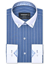 Stripe Blue Tailored Smart Fit Shirt FS2820-1SF-14.5