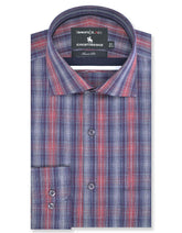 Check Maroon/Grey Tailored Smart Fit Shirt FS2869SF-14.5