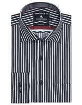 Stripe Black Tailored Smart Fit Shirt FS2882-1SF-14.5