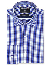 Check Royal Blue Tailored Smart Fit Shirt FS2909SF-14.5