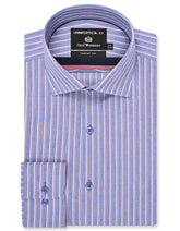 Stripe Navy Classic Fit Shirt FS2912-1RF-14.5