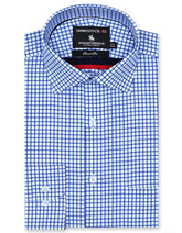 Check Royal Blue Tailored Smart Fit Shirt FS2916SF-14.5