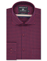 Check Maroon Classic Fit Shirt FS2935RF-14.5