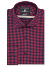 Check Maroon Tailored Smart Fit Shirt FS2935SF-14.5