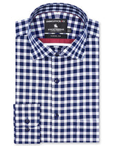 Check Navy Classic Fit Shirt FS2937-1RF-14.5