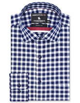 Check Navy Tailored Smart Fit Shirt FS2937-1SF-14.5
