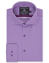 Stripe L Purple Classic Fit Shirt FS2944-1RF-14.5